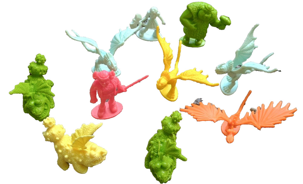 Lot 10 How to Train Your Dragon Mini Figures PVC Figure Astrid Fishleg Gronckle